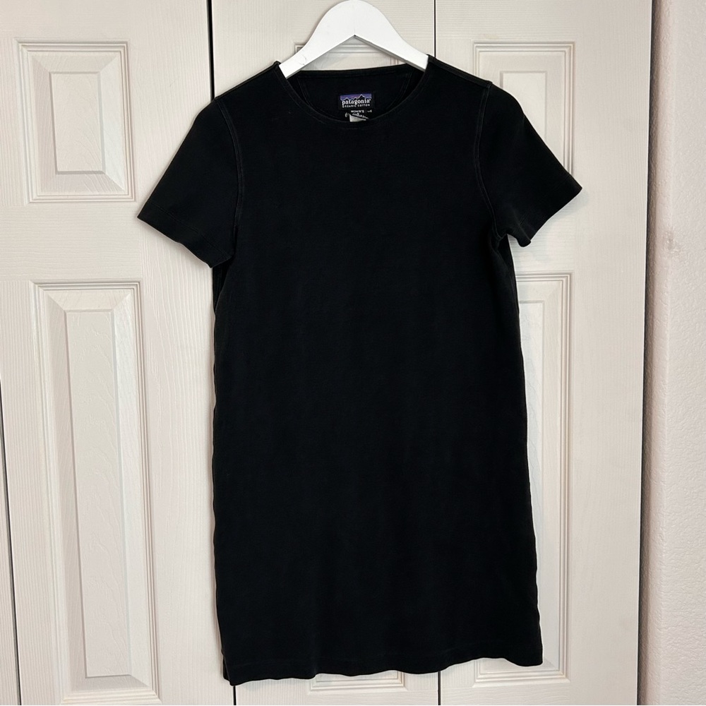 Patagonia Black Short Sleeve Dress Organic Cotton Relax Fit Athletic Comfy Small